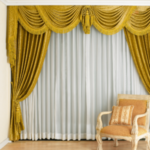 Ochre Yellow Curtains